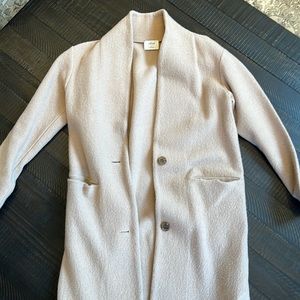 Wilfred long wool coat - beige color